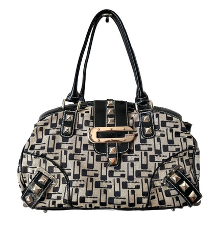 GUESS BAG BLACK & WHITE MONOGRAM VINTAGE Y2K 2000s